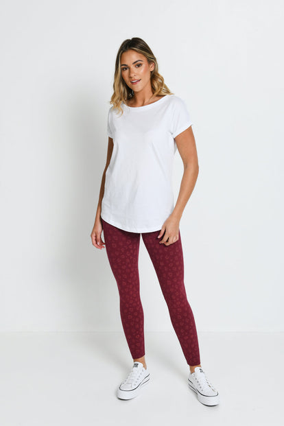 Legging taille haute Everyday - Burgunder Animal Print