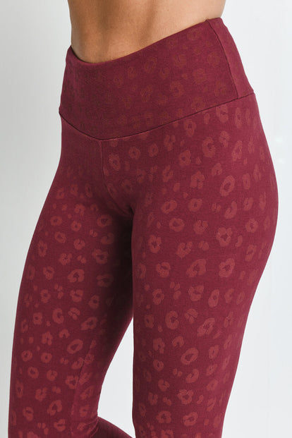 Legging taille haute Everyday - Burgunder Animal Print