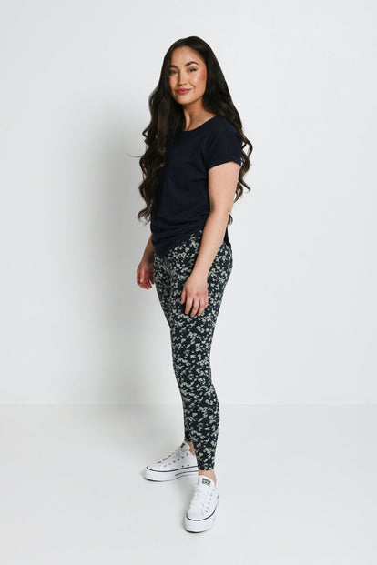 Legging taille haute Everyday - Marine/Vert Floral