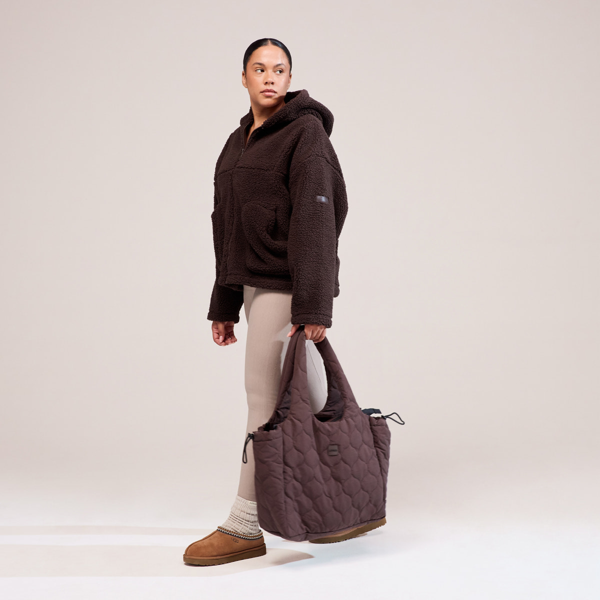 Sac matelassé - Marron expresso