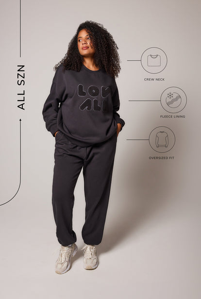ALL SZN organique Sweat à Capuche Oversize grande taille Style 2 - Shadow