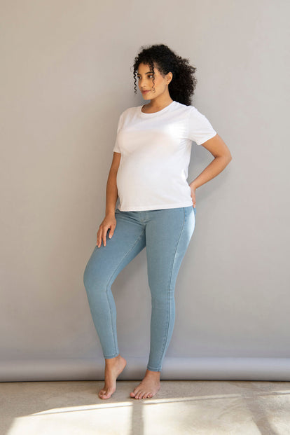 Jegging de grossesse 7/8e - Light Bleu