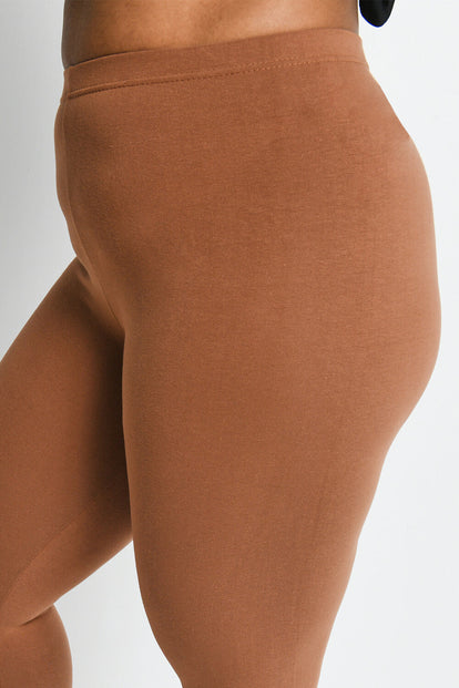 Legging court grande taille Everyday - Mocha Marron