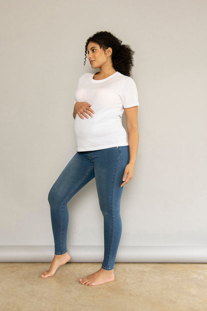 Jegging de grossesse 7/8e - Mid Bleu