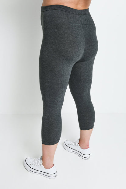 Legging de grossesse court Everyday - Dark Gris Marl