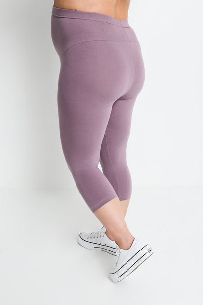 Legging de grossesse court Everyday - Elderberry Purple