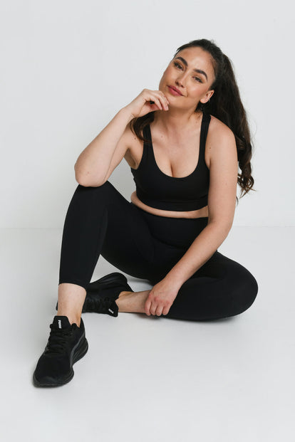 Legging de sport 7/8e taille haute Energise - Midnight Noir