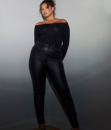 How to Style Coated Jeans