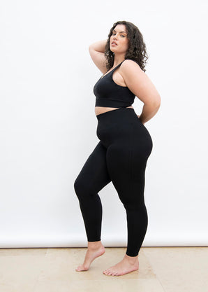 Legging taille haute sans couture grande taille Ultimate - Noir
