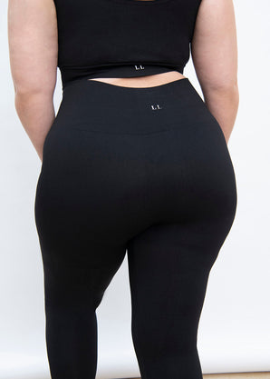 Legging taille haute sans couture grande taille Ultimate - Noir