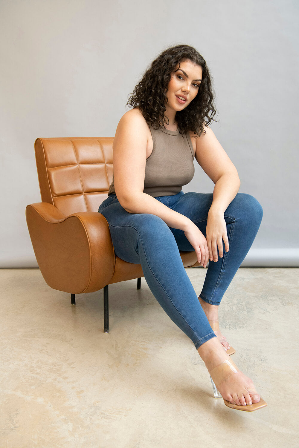 Jegging 7/8e grande taille Ultimate - Mid Bleu