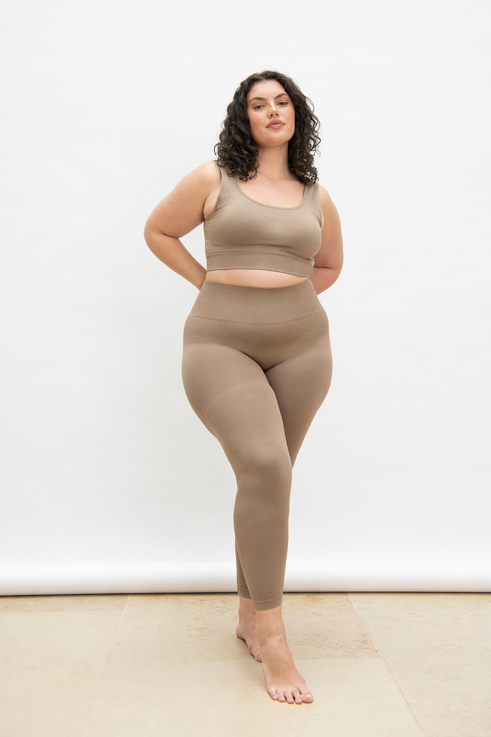 Legging taille haute sans couture grande taille Ultimate - Oatmeal Avione