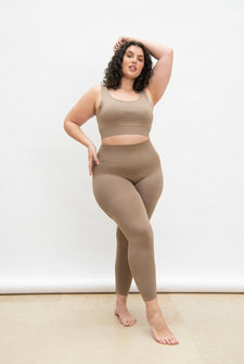 Legging taille haute sans couture grande taille Ultimate - Oatmeal Avione