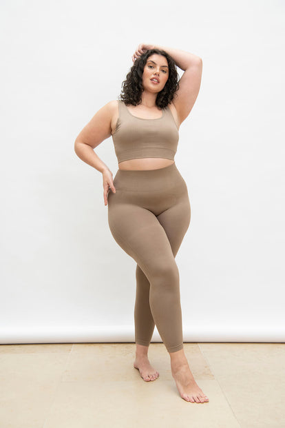 Legging taille haute sans couture grande taille Ultimate - Oatmeal Avione
