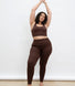 Legging taille haute sans couture grande taille Ultimate - Chocolat