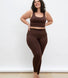 Legging taille haute sans couture grande taille Ultimate - Chocolat