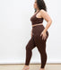 Legging taille haute sans couture grande taille Ultimate - Chocolat