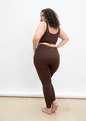 Legging taille haute sans couture grande taille Ultimate - Chocolat