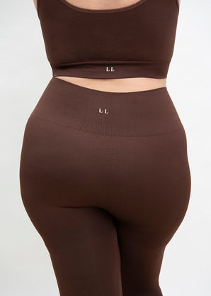 Legging taille haute sans couture grande taille Ultimate - Chocolat