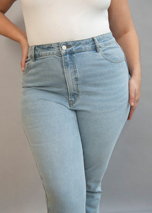 Jean straight grande taille - Light Bleach