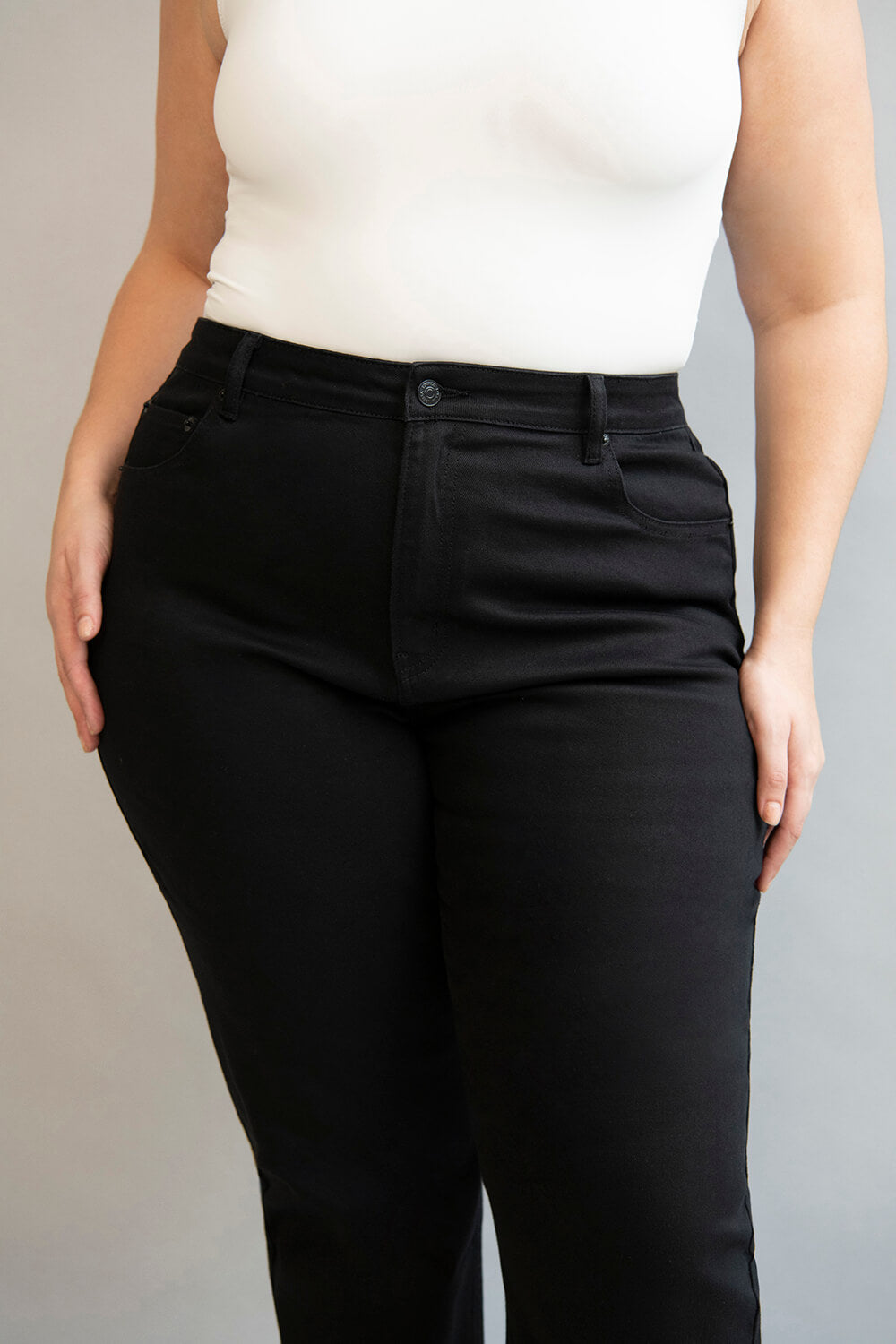 Jean straight grande taille - Noir