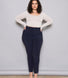 Pantalon cigarette grande taille - Marine