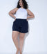Curve Linen Shorts - Marine