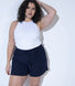 Curve Linen Shorts - Marine