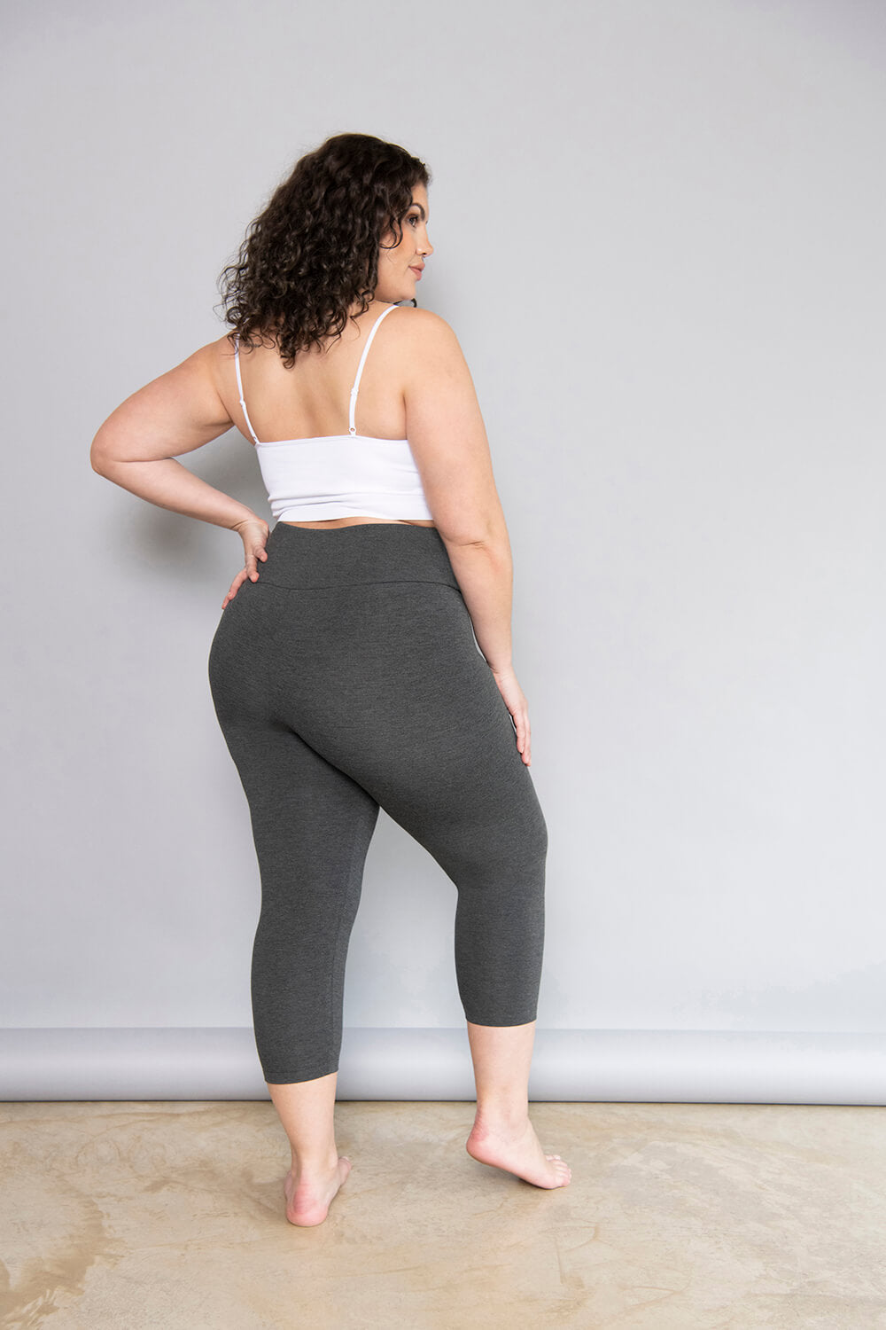 Legging léger court grande taille - Dark Gris