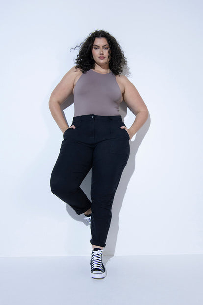 Pantalon chino grande taille - Noir