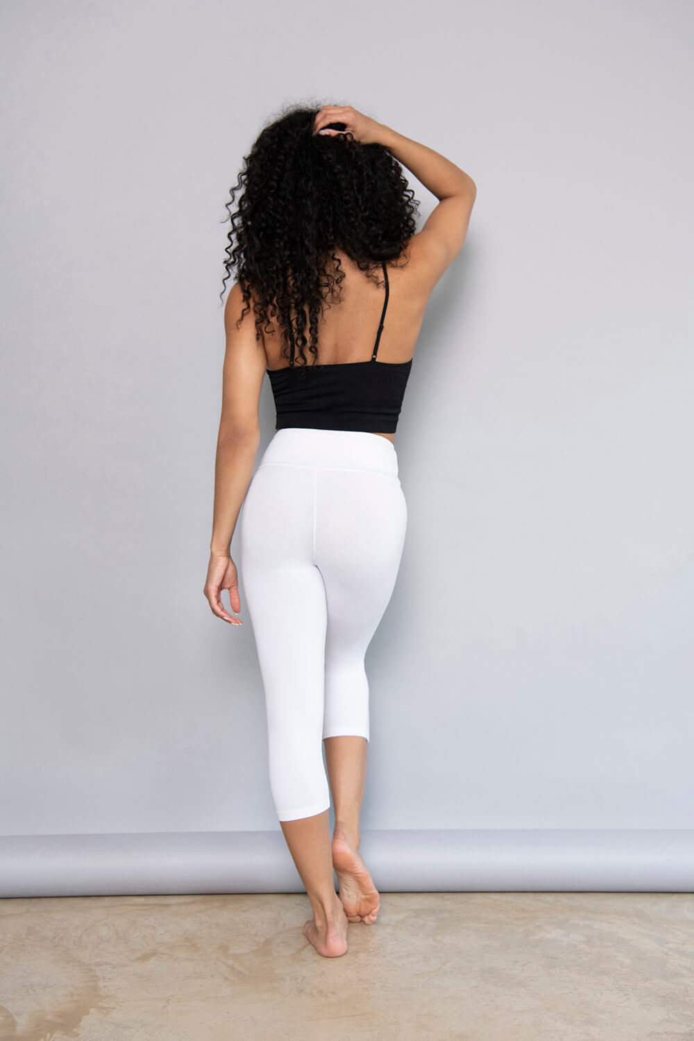 Legging léger court grande taille - Blanc