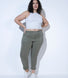 Pantalon chino grande taille - Green