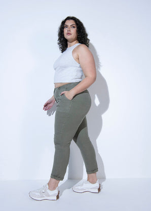 Pantalon chino grande taille - Green