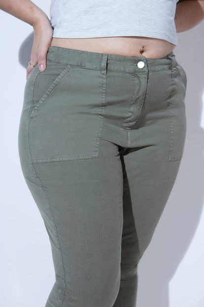 Pantalon chino grande taille - Green