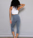 Legging léger court - Steel Bleu