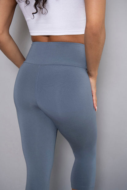Legging léger court - Steel Bleu