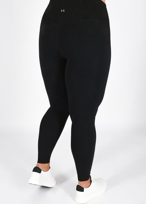 Legging 7/8e taille haute grande taille Revitalise - Midnight Black