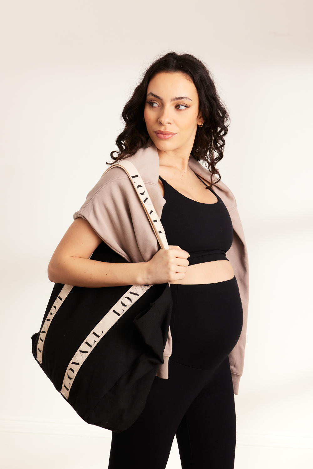 Sac fourre-tout recyclé Lovall - Noir/Écru