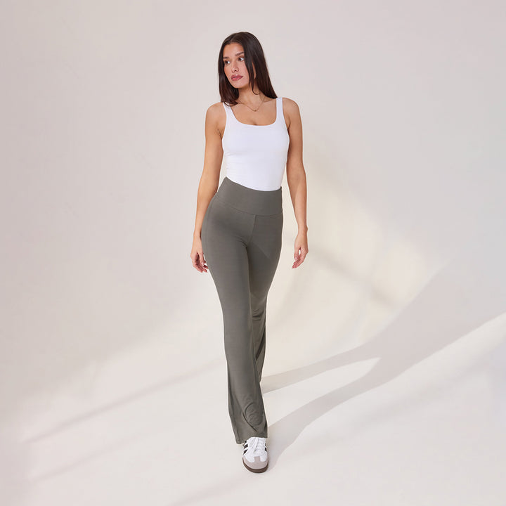 Legging évasé léger - Vert ardoise