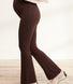 Legging de grossesse léger flare - Espresso Marron