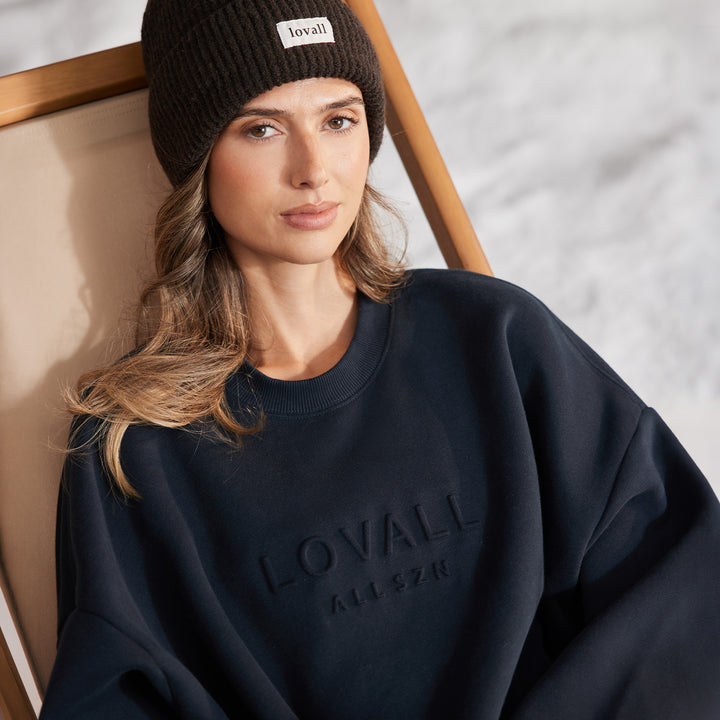 Sweat-shirt oversize lourd Campus - Mocha