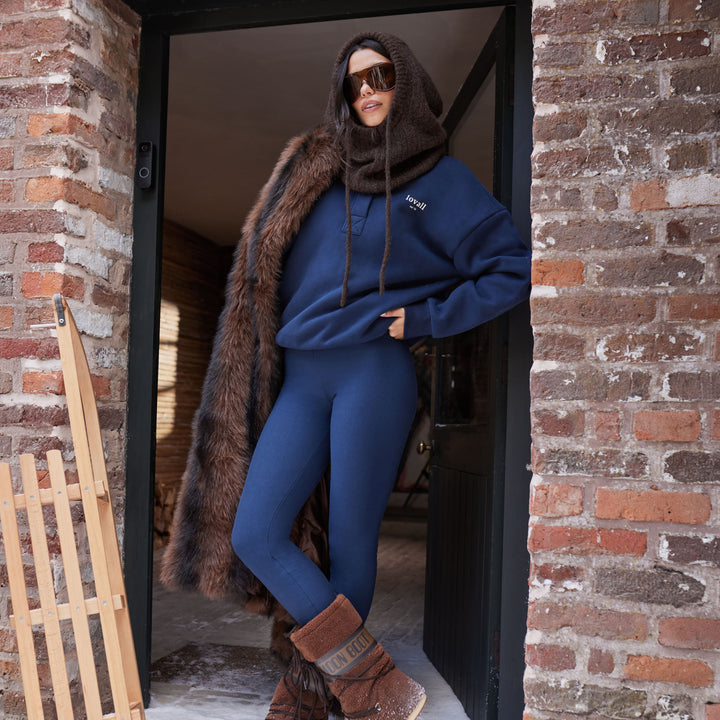 Legging d'hiver taille haute de tous les jours - Bleu marine