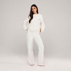 Lovall Pull Oversize Tricoté – Blanc cassé