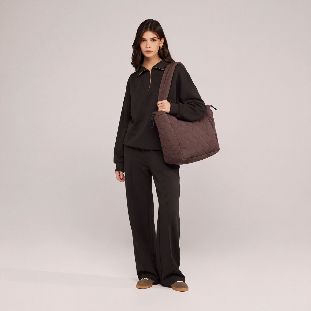 Sac matelassé - Marron expresso
