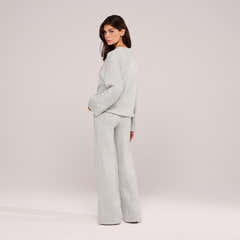 Pull ample en maille Lovall - Gris clair