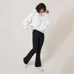 Sweat à capuche oversize épais - Gris clair chiné