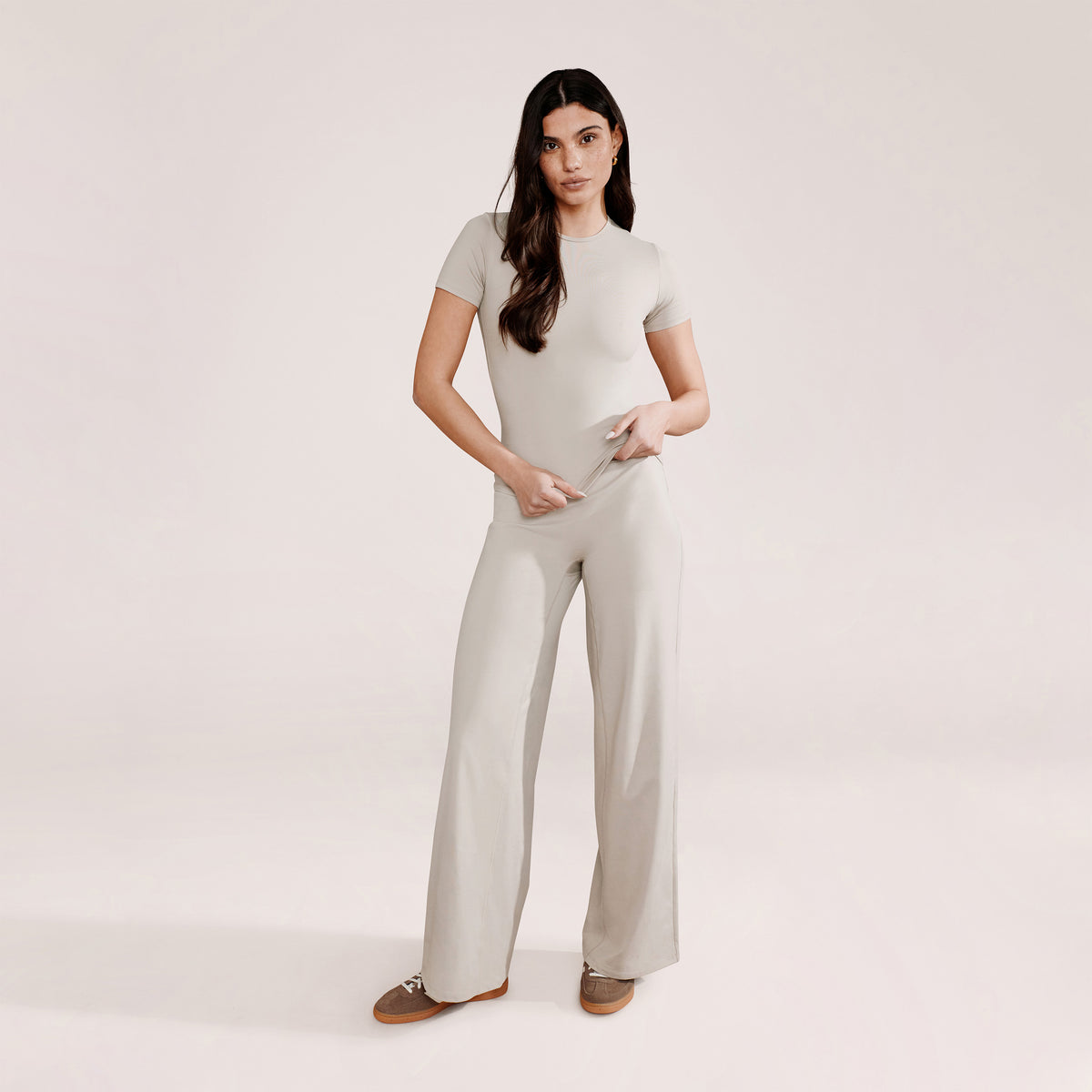 Pantalon large du quotidien ultime - Beige avoine