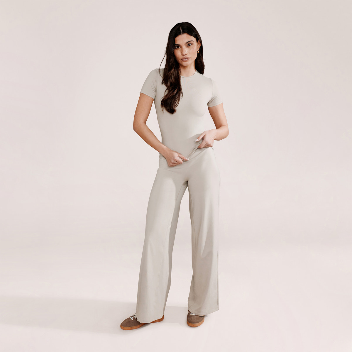 Pantalon large du quotidien ultime - Beige avoine
