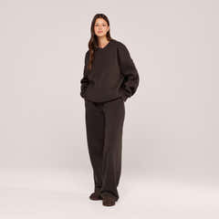 Sweat-shirt oversize lourd Campus - Mocha