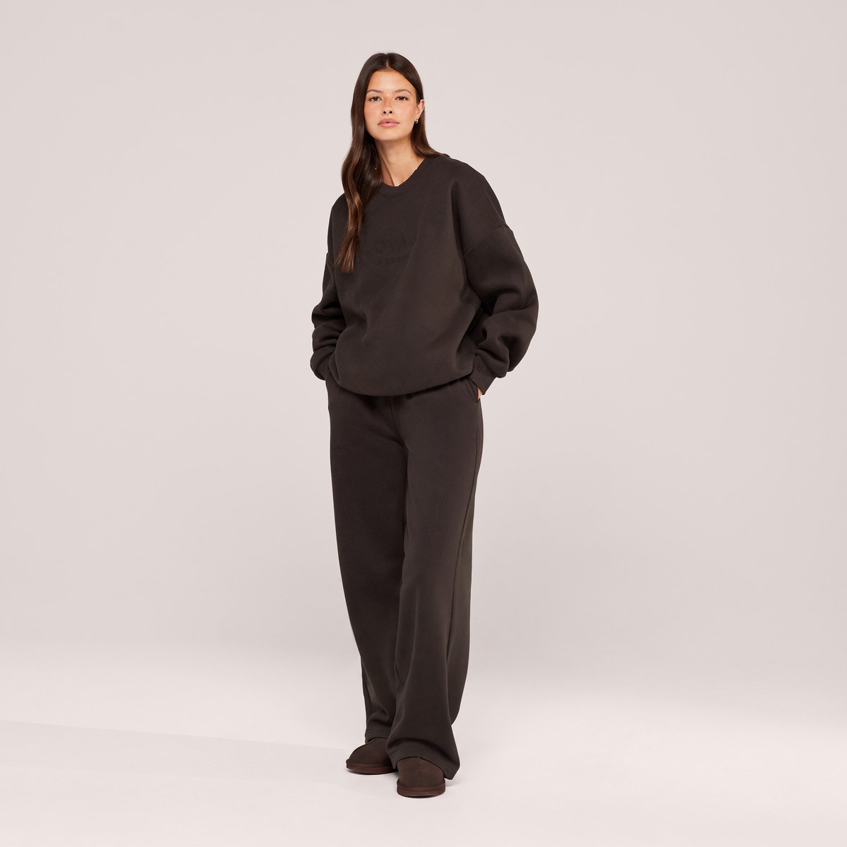 Sweat-shirt oversize lourd Campus - Mocha